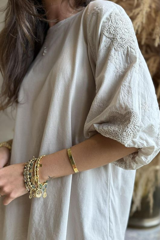 Atik Bubble Sleeve Top Calico /12=